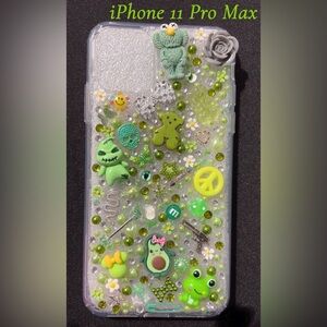 Green Decorative Phone Case for iPhone 11 Pro Max